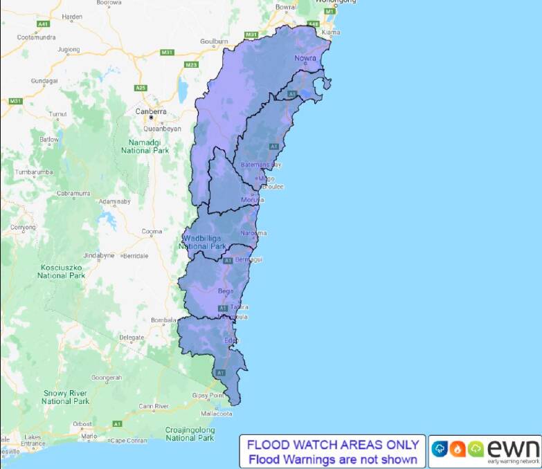 Flood watch: The Shoalhaven river may experience minor flooding over the weekend.