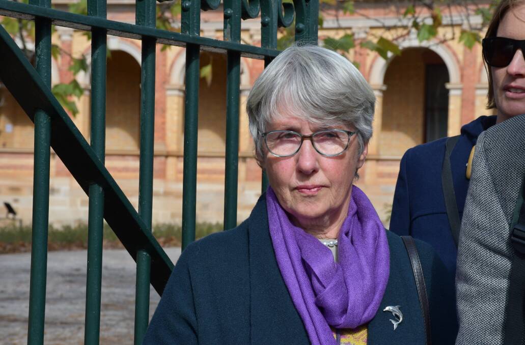 Barbara Eckersley walked out of Goulburn Court House. Photo: Hannah Neale