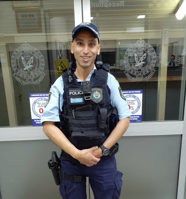 WELCOME: Probationary Constable Alex Triantos has started at the Goulburn Police Station. Photo: Supplied