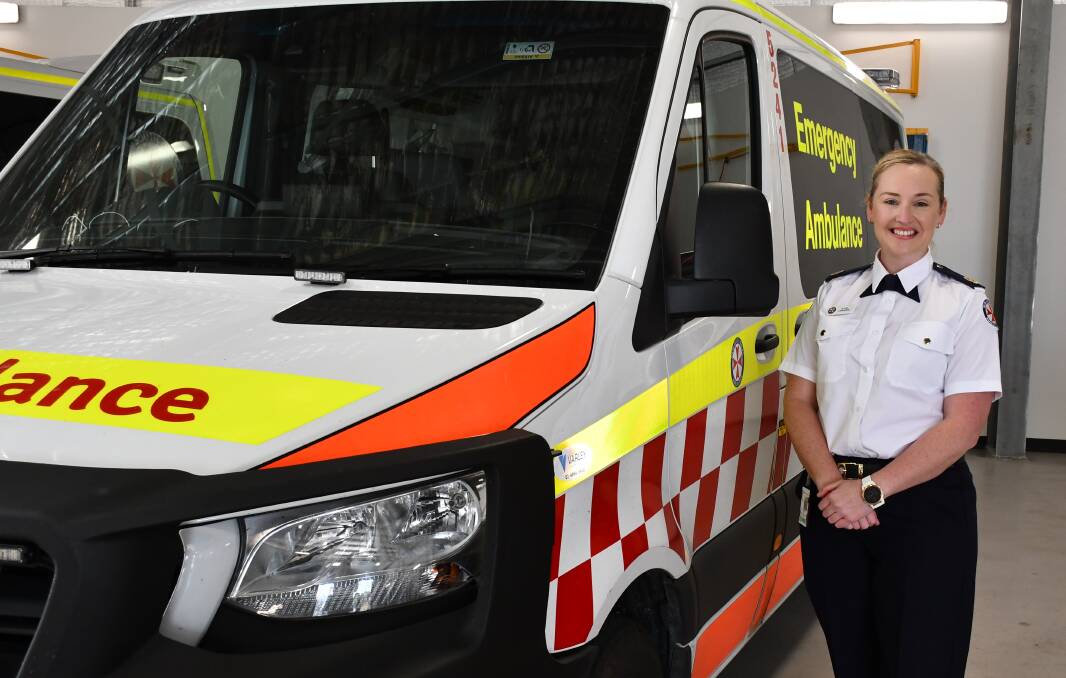 REVVED AND READY: Newly appointed director of regional operations Clare Lorenzen at the Goulburn Ambulance Station. Photo: Hannah Neale