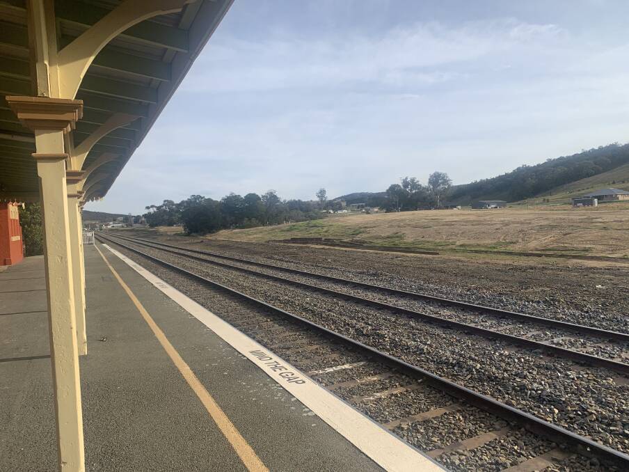 CONTAMINATION: Looking at the rail siding from Tarago Railway Station. Photo: Hannah Neale