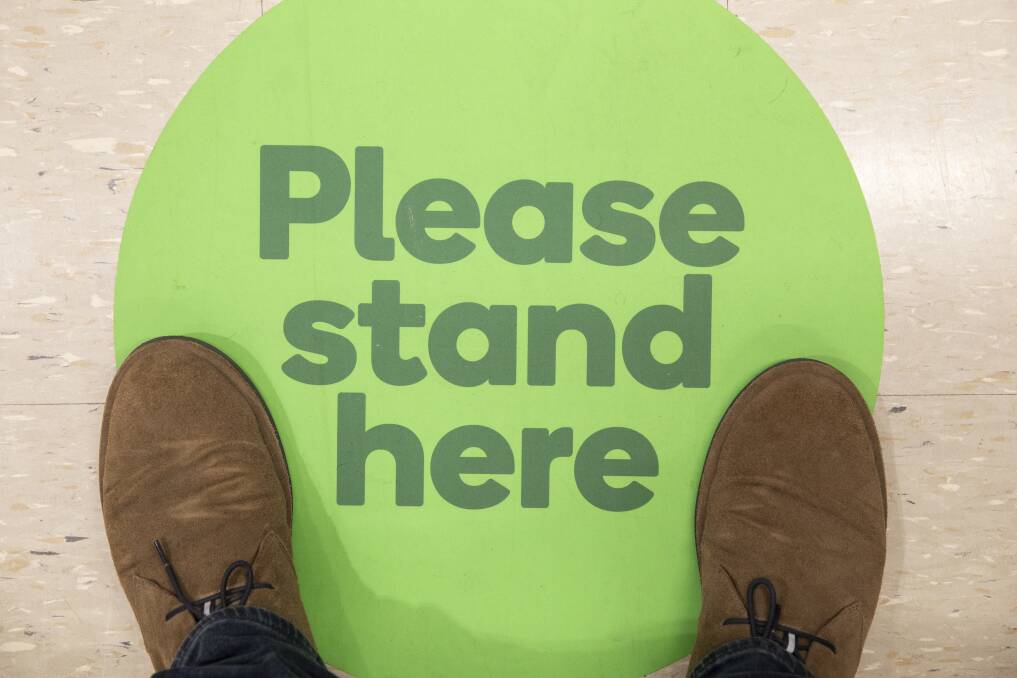 TAKE A STAND: New social distancing measures have been rolled out at the store. Photo: Dallas Kilponen.