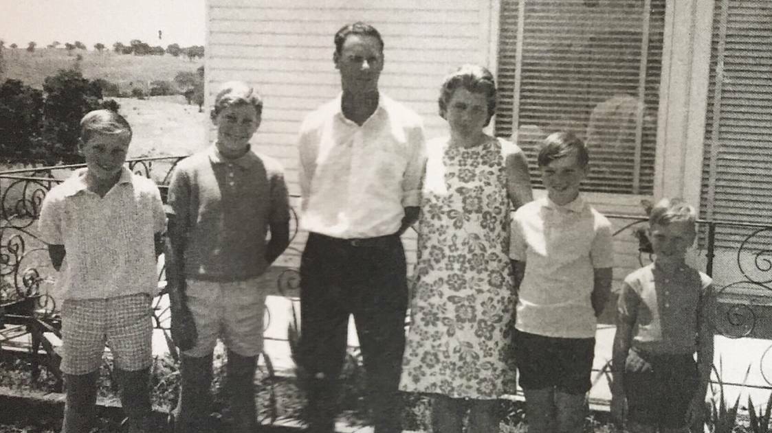 FAMILY MAN: Trevor Picker with his wife, Janet, and four children Danny, Murray, Grant and Brett.