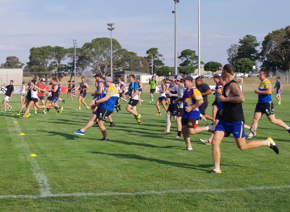 POSITIVE: Goulburn Workers Bulldogs are experiencing enthusiasm at training that coach Adam Kyle hopes will translate into competition. Photo Darryl Fernance.