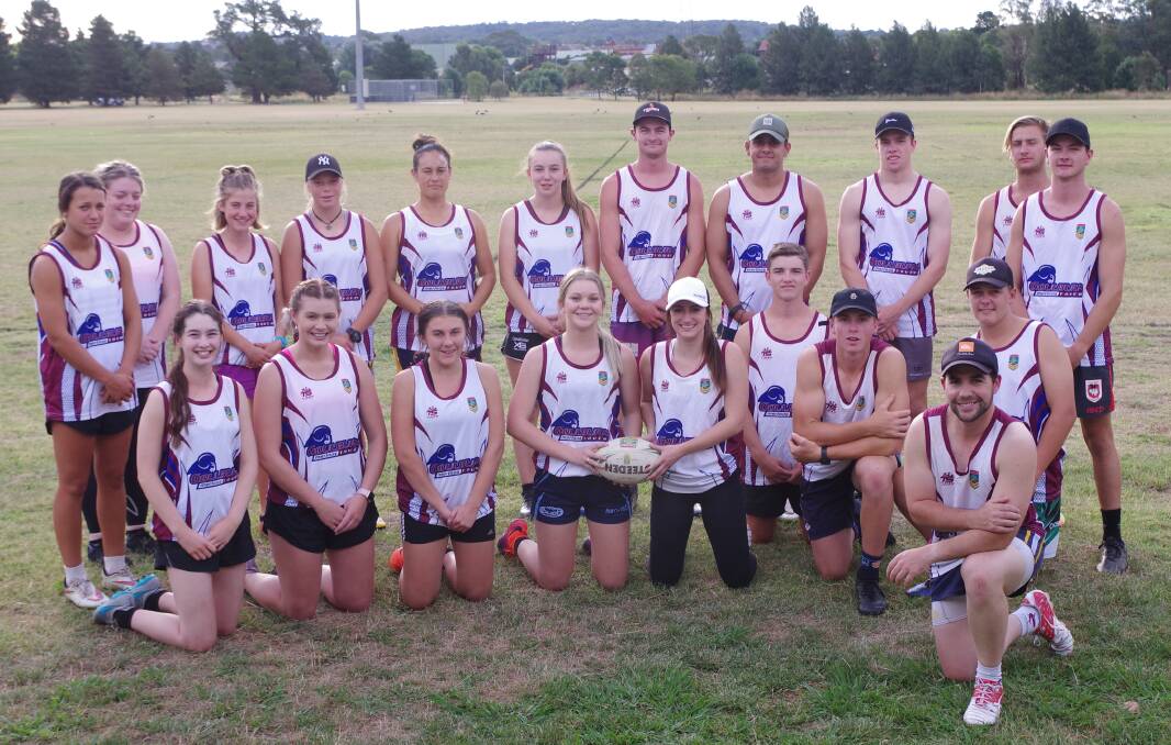 BEFORE TRAINING: Some of the Goulburn Touch Association representative squad members  before training on Wednesday evening in preparation for this weekend's Yass Knockout competition. Photo: Darryl Fernance