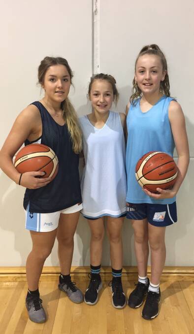 CUP CHALLENGERS: Maddie Dodson, Zoe Divall  and Hannah Bowles, who are competing for NSW Country in Albury in January, thank the Lions Club. Photo: Supplied