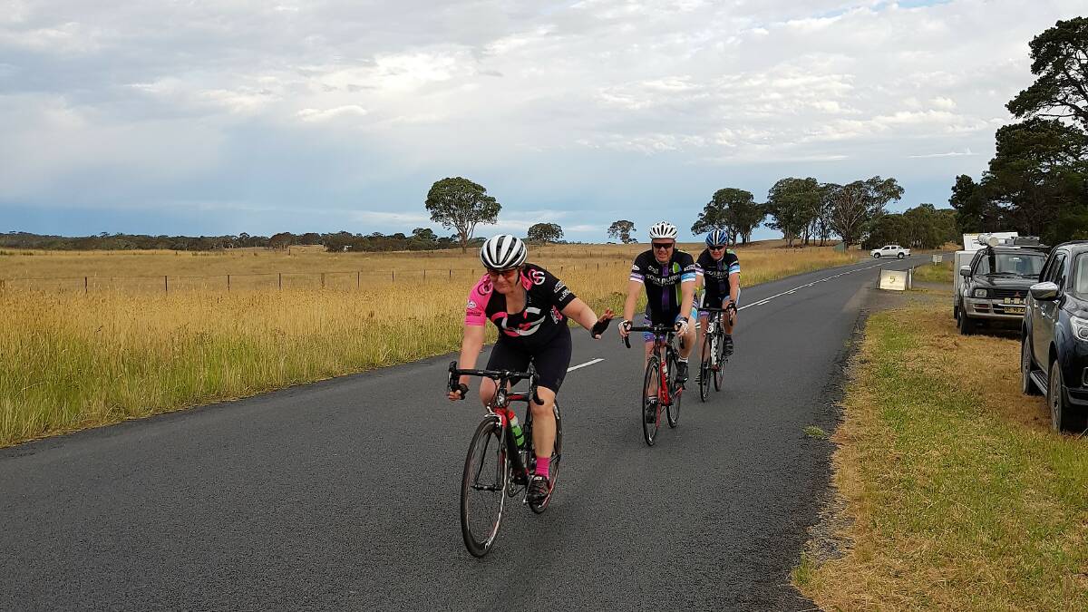LEADING: Fiona Berry heads the D Grade riders at the turn around. Photo: supplied