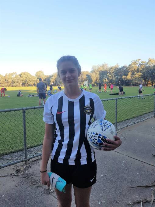 PREMIER LEAGUE: Manessah Humphries kitted up for her Gungahlin ACT Premier League team. Photo: supplied