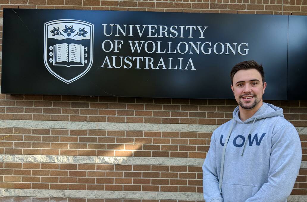 FURTHERING STUDIES: Matthew Cudaj , shortly before departing Wollongong for Sydney Airport  for the New Colombo Plan Mobility Program Mechatronics study tour to China. Photo: Sophie Buchanan