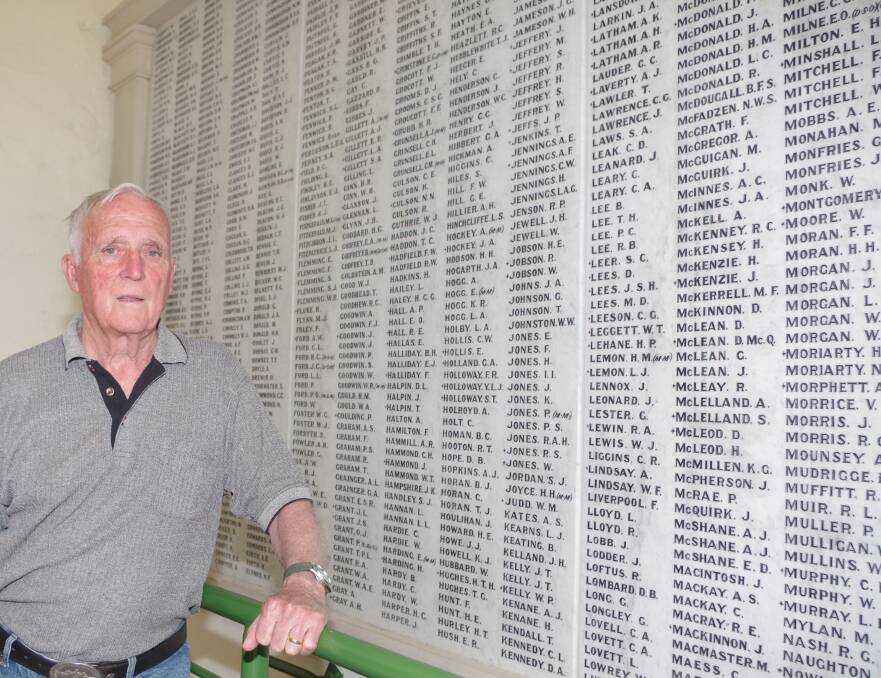 REMEMBERED: Goulburn RSL Sub-branch president Gordon Wade reflects on the sacrifice by Goulburn and district people in World War One. Photo: Darryl Fernance.