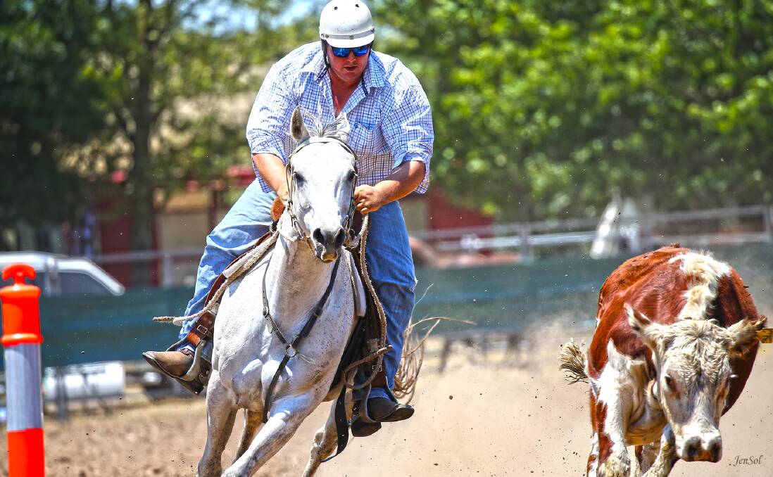 CONTROLLING THE BEAST: Troy Madden is another local cowboy who participated in the Campdraft and will be in the rodeo on Sunday. Photo: JenSol Photography