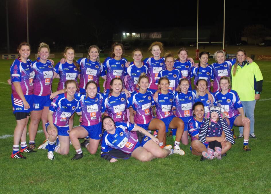 HOME WIN: Goulburn Stockmen open women's league side very happy to have won their home game against Queanbeyan Roos on Friday night.