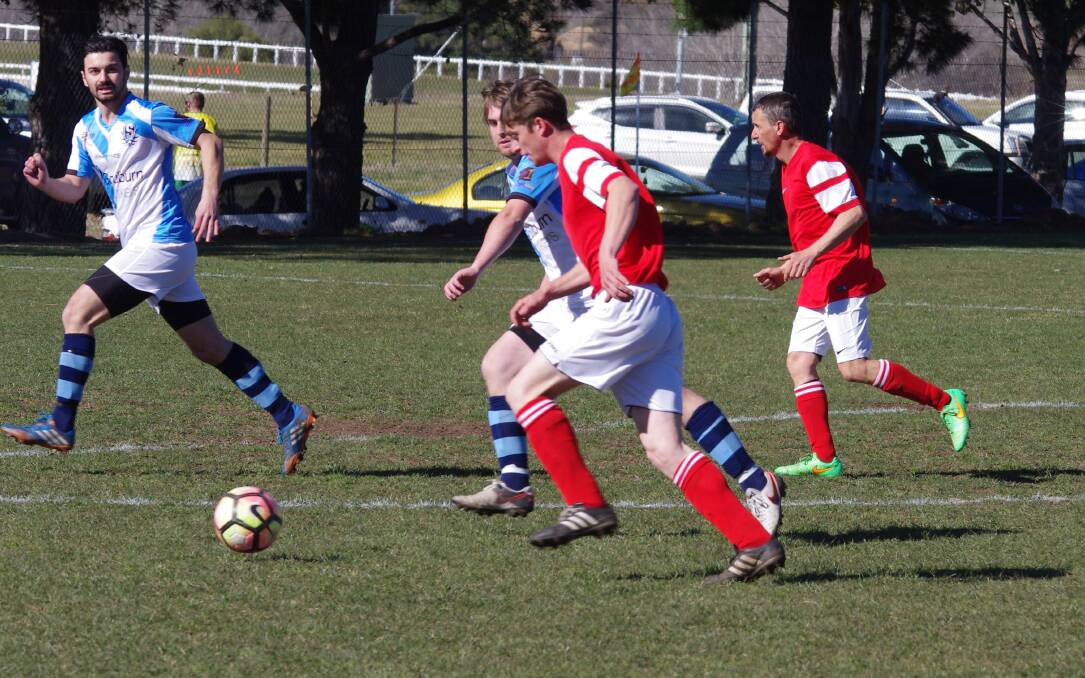 ON TARGET: Accuracy with the boot was the difference between Stags and Crookwell Red on Saturday with Red winning 4 : 0 to earn their place in the All Age Men's final.