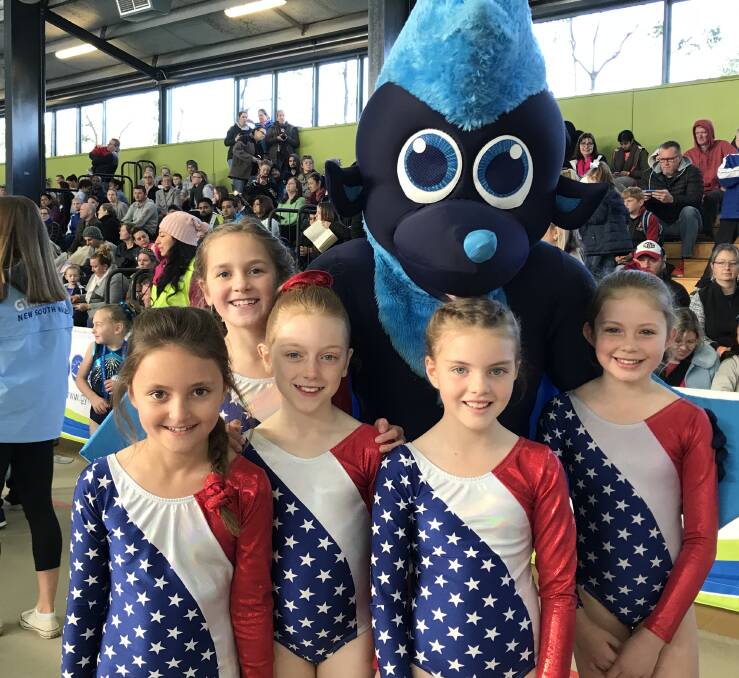 ALL SMILES: To finish with 14 ribbons was a great result for the club's Level two Foundation gymnasts. Photo: PCYC Goulburn