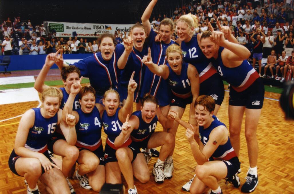 I have been afforded some unique opportunities to witness history being made and to visually record it, like the AIS women's basketball team including Lauren Jackson #12 winning the WNBL Championship in 1999. This was the first time a Canberra team had won and it was the youngest team ever to take win the national elite competition. Photo: Darryl Fernance