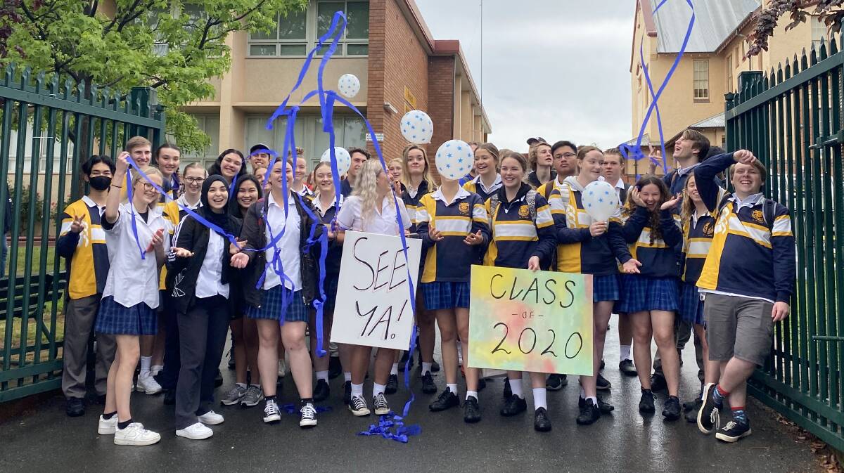 Goulburn High School's Year 12 students were ready for the start of exams on Tuesday. Photo courtesy of Goulburn High