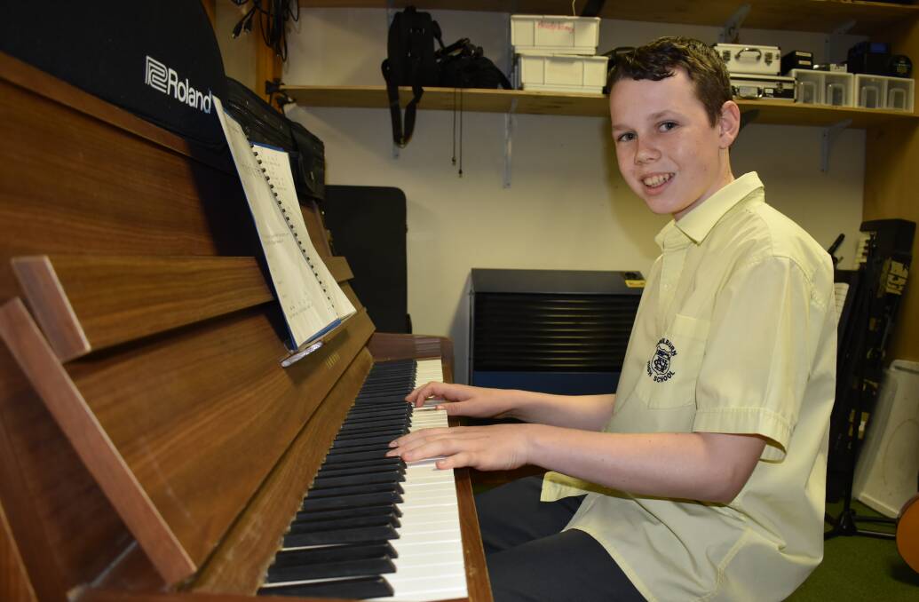 Angus received an Encouragement Award for piano from the Hume Conservatorium. Photo: Lauren Strode