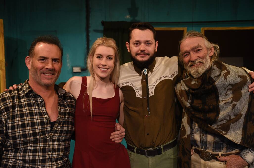 TOP CAST: Ryan Paranthoiene, Courtnet McKenzie, Josh Waters and Martin Sanders star in the Lieder Theatre Company's latest riveting production, 'Fool for Love.' Photo: Danny Scott.