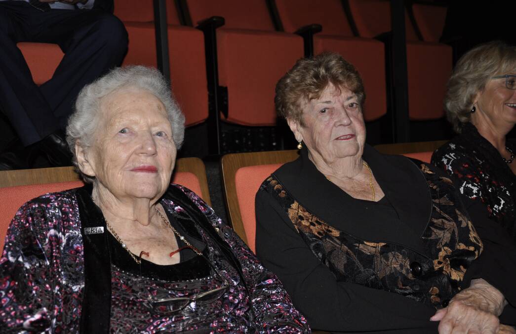 Pat Spilsbury with Margaret O'Neill at the Goulburn Performing Arts Centre opening. Photo: Louise Thrower.