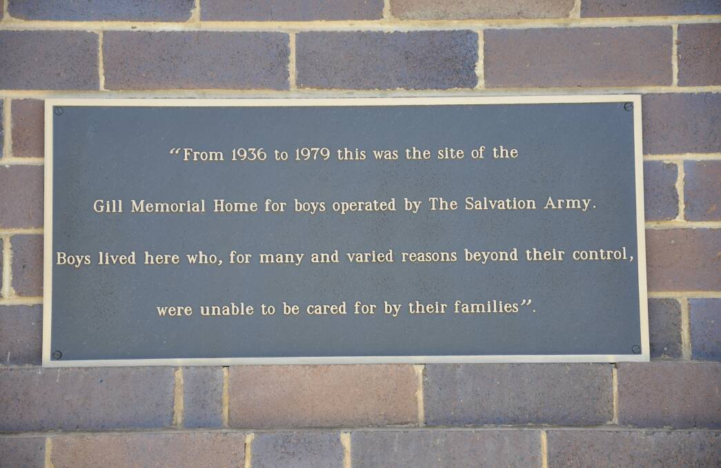 MISSING: Jim Luthy was instrumental in having this plaque installed on the Combermere Street aspect of the former Gill Memorial Boys Home on the top of Auburn Street. It has since been removed. The Salvation Army has not replied to questions on its whereabouts. Photo: Louise Thrower.