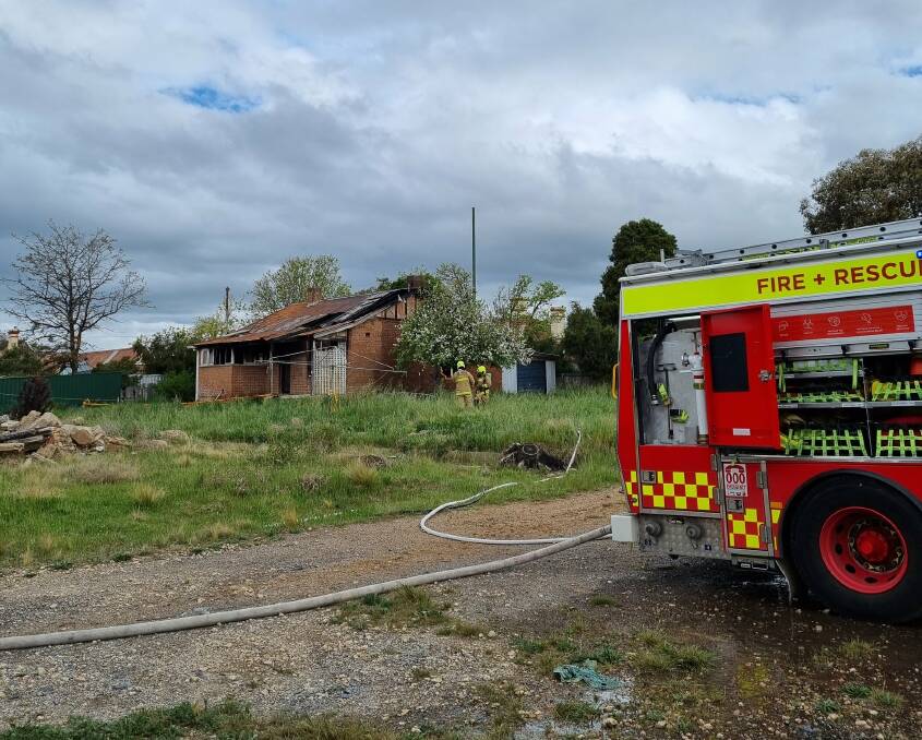 A caretaker's cottage at the rear of the old Saint John's Orphanage again caught fire on October 11. It followed another one in the same building in late June. Photo: Fire and Rescue NSW.