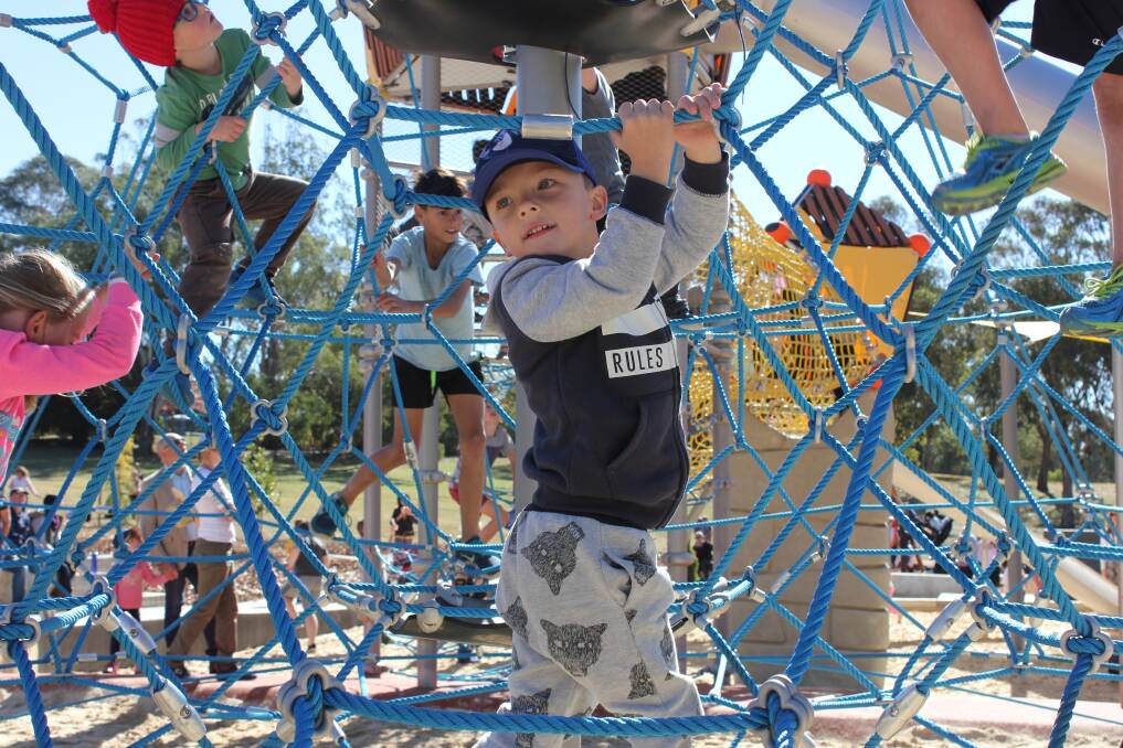 Victoria Park's adventure playground has proved to be a popular spot for children. Photo: Mariam Koslay.
