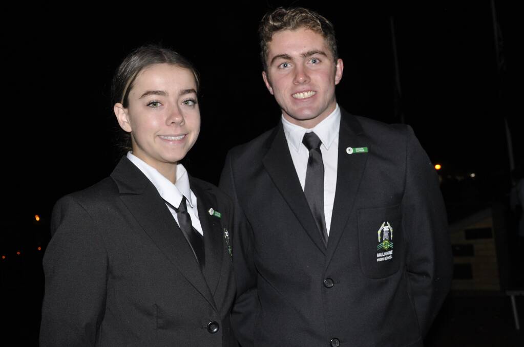 Mulwaree High School captain Molly de Czeus recited the Anzac Requiem while co-captain, Trent Jeffrey, delivered the main address at the Anzac Day dawn service. 