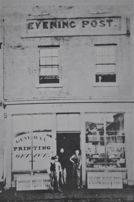 ON THE The first Goulburn Evening Post building was located in Auburn Street opposite Market Street, according the late local historian, Steve Tazewell. It moved to the current site in 1871. Photo: Grand Goulburn.