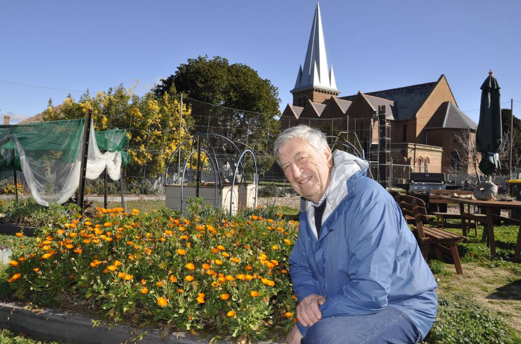 GREEN THUMB: Community Voice for Hume president Bob Philipson says the group is promoting sustainable gardening through a new project. He's pictured at the Goulburn community garden, which is participating in the initiative.