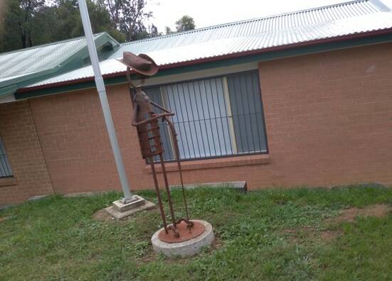 LEST WE FORGET: Local sculptor Bill Dorman created this work for the Mulwaree High Remembrance Museum. The facility is planning its next exhibition. Photo: Bill Needham