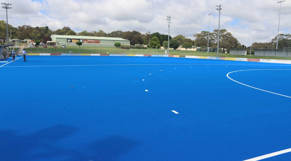 The new water-based synthetic field and upgraded Goulburn Regional Hockey facility will be opened on Saturday. Photo supplied.