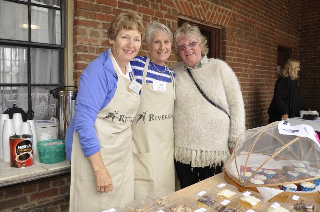HANDS ON: Riversdale volunteers Marie Kennedy, Vickii O'Shea and house manager Dawn Giles made sure the crowd was fed with slices and tea at last year's Rare Plants and Garden Fair.   