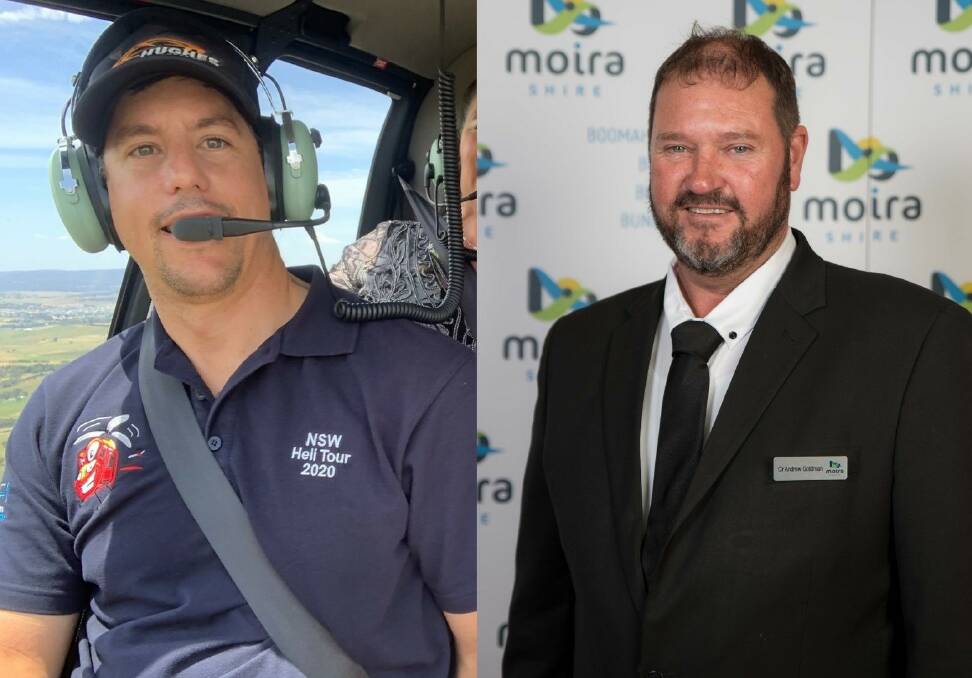 Goulburn flight training instructor Nicholaas Brink and Victorian councillor and businessman Andrew Goldman lost their lives in the crash. Photos supplied.