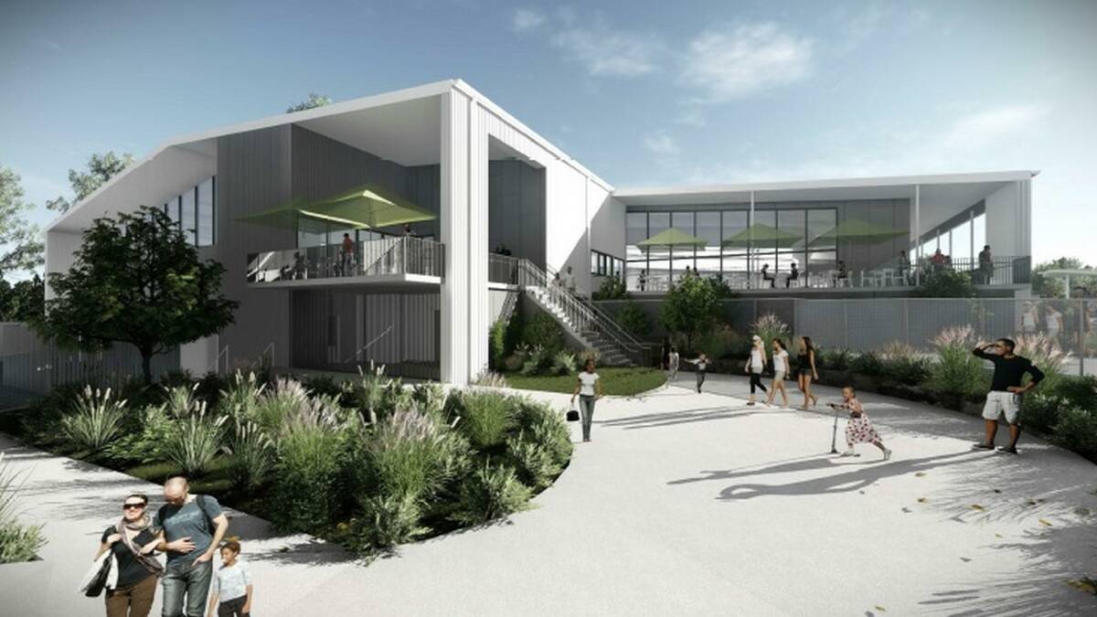 An artist's impression of the rear access to the redeveloped Goulburn Aquatic Centre. Image supplied.
