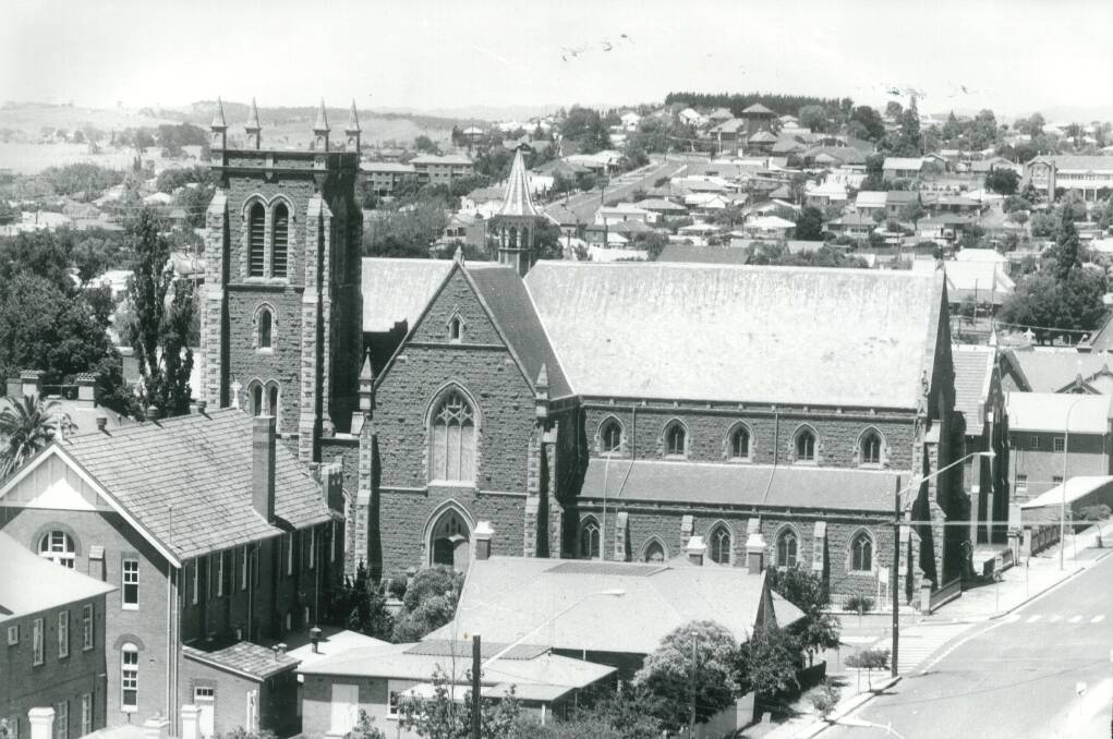 Sts Peter and Paul's Cathedral in 1987 when Father Laurie Blake was parish priest. Photo: Goulburn Post archives.