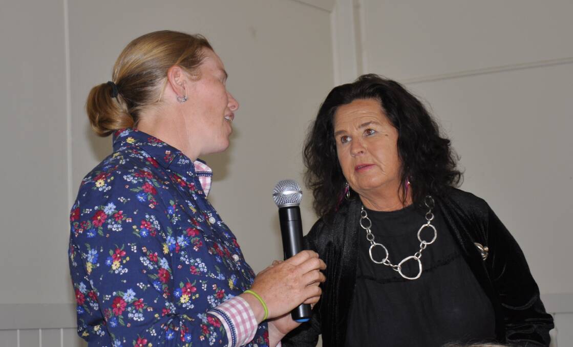Mayor Pam Kensit (right) spoke to Cr Lauren Woodbridge at a Gunning meeting on Thursday about a proposed rate rise. The idea has since been dropped. Picture by Louise Thrower.