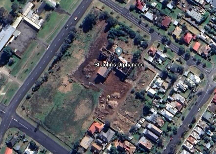 Clearing and some demolition work has been undertaken at the former Saint John's orphanage in Mundy Street. Picture by Google Earth.