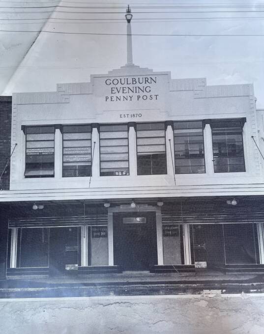 The Goulburn Evening Penny Post in 1935, as reproduced in a December 18, 1935 article about the building's Art Deco changes. 