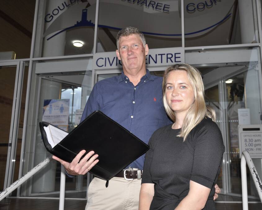 Greg and Kelly Boydell said they' taken every precaution since being notified of positive COVID cases at their Poidevin Place childcare centre. They are pictured in 2020. Photo: Louise Thrower.