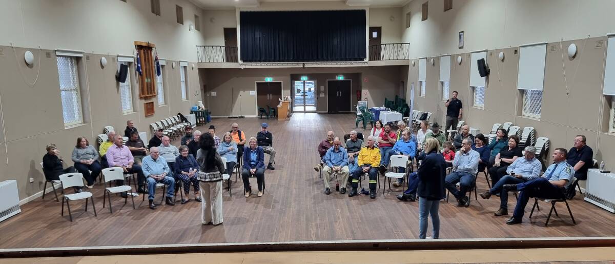 Some 30 landowners attended the bushfire recovery information meeting at Taralga on April 4. Picture supplied.