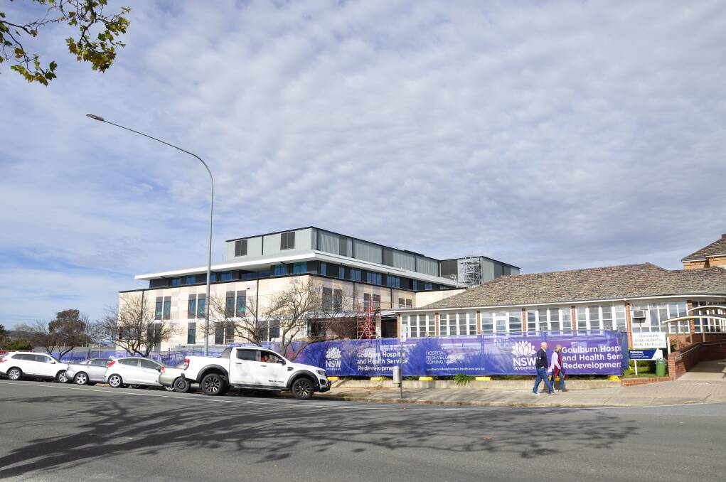 The $150 million Goulburn hase Hospital redevelopment is due to be completed in November. Photo: Louise Thrower.