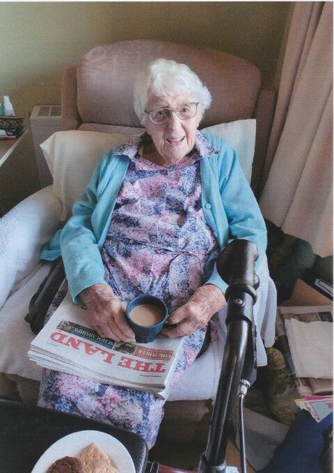 Nancy Foord maintained a healthy interest in everything around her until just days before her passing. Photo supplied.