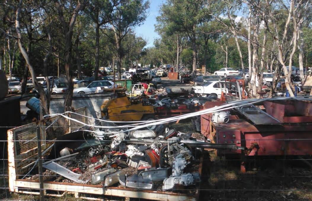 WRECKING YARD: The Cullulla Road property near Tarago was a sea of vehicles in 2015 when the council started court action.