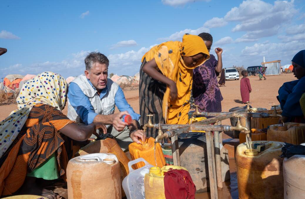 James Elder at work in Somalia as a UNICEF peacekeeper in 2022. Picture supplied.