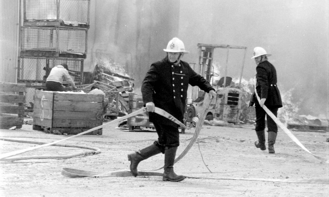 HOT TIP: Goulburn Post photographer Darryl Fernance was quickly on the scene of a fire at a Lansdowne Street fruit and vegetable shed in about the 1980s. 