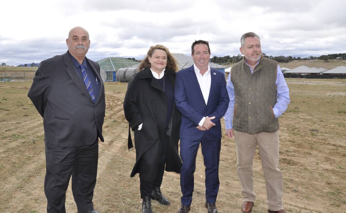 Deputy Premier Paul Toole and planning and home minister, Anthony Robert (right) joined Goulburn MP Wendy Tuckerman and Goulburn Mulwaree mayor Peter Walker for the funding announcement on Friday. Photo: Louise Thrower.