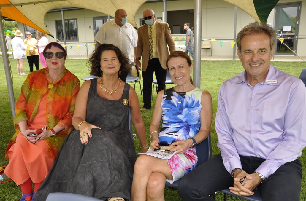 Upper Lachlan Shire deputy mayor Mandy McDonald, Mayor Pam Kensit, Trish Tomalaris and Australia Day ambassador Mike Tomalaris at last year's celebrations in Crookwell. Picture by Louise Thrower.