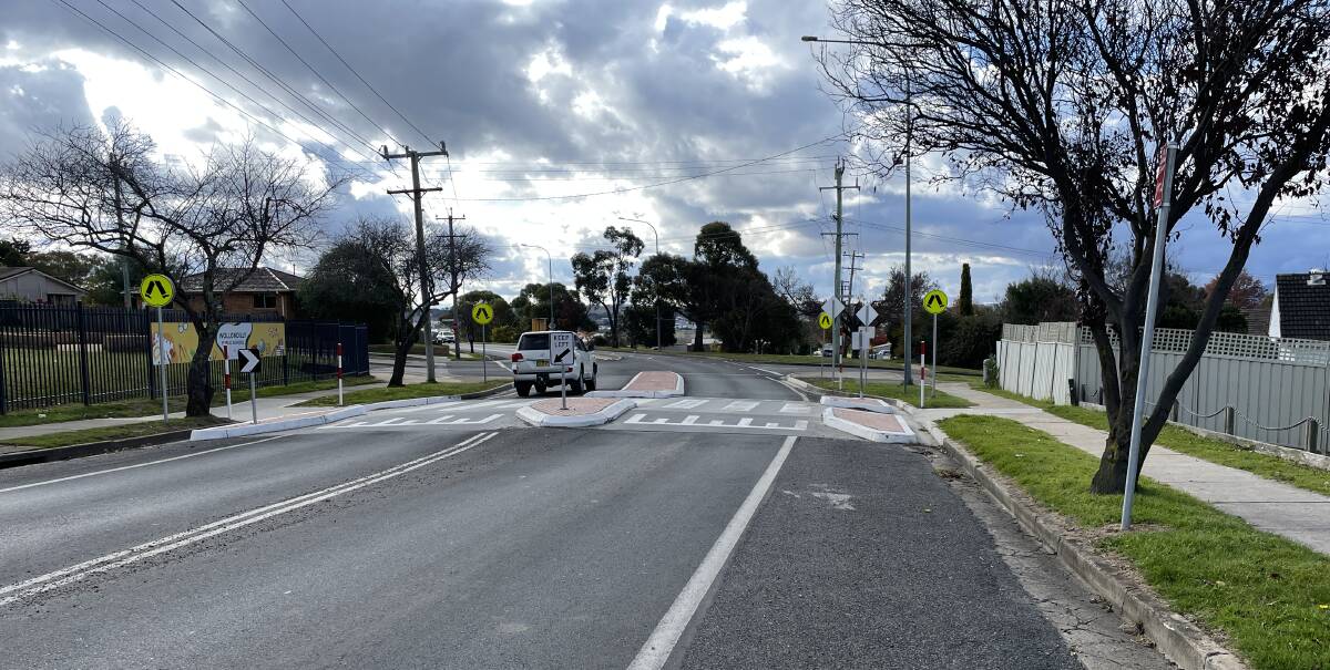 Elsewhere in Goulburn, a raised crossing on Fitzroy Street, outside Wollondilly Public School, was lowered earlier this year to better accommodate wind farm trucks. Picture by Louise Thrower.