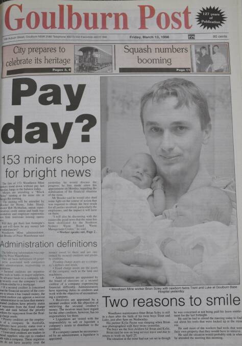 The Post reported on former Woodlawn Mine operator Denehurst Pty Ltd's financial troubles in 1998. 