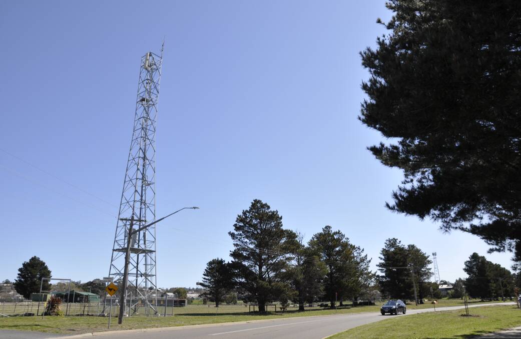 BIG: The Eastgrove digital transmission tower on Park Road was built in 2011 at a cost of $70,000. However Eastgrove has recently lost ABC and SBS television reception. Photo: Louise Thrower. 